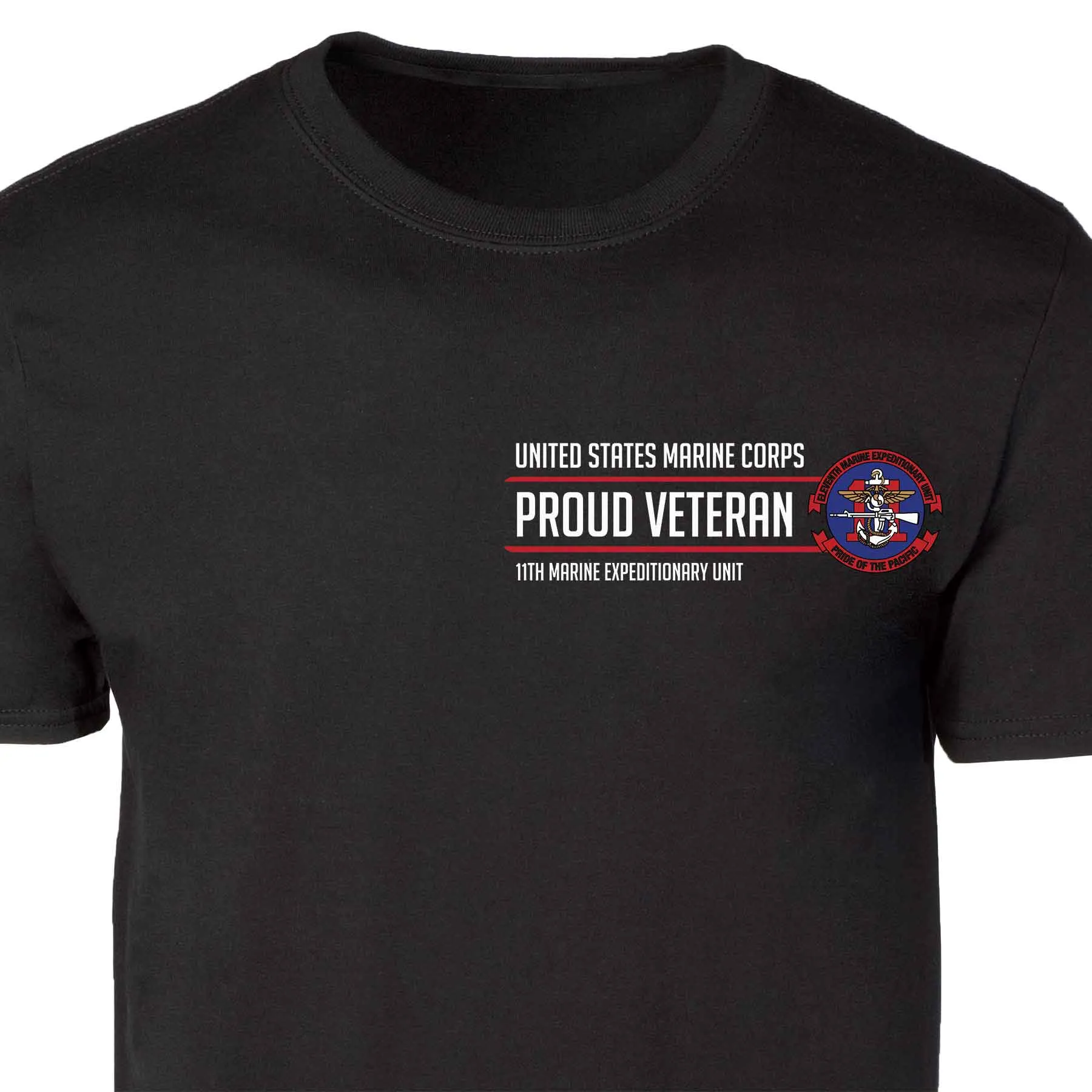 11th MEU Pride Of The Pacific Proud Veteran Patch Graphic T-shirt