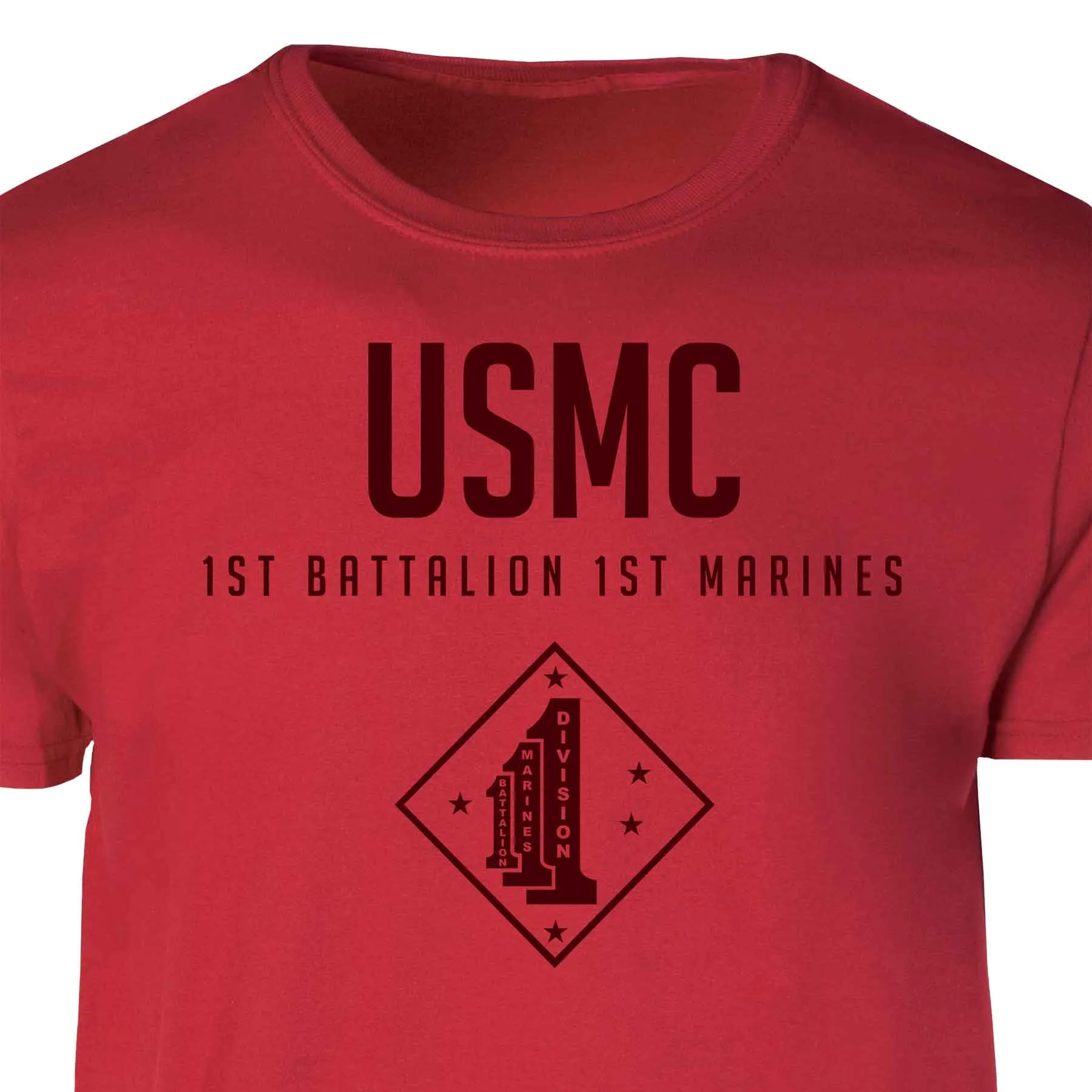 1st Battalion 1st Marines Tonal Patch Graphic T-shirt