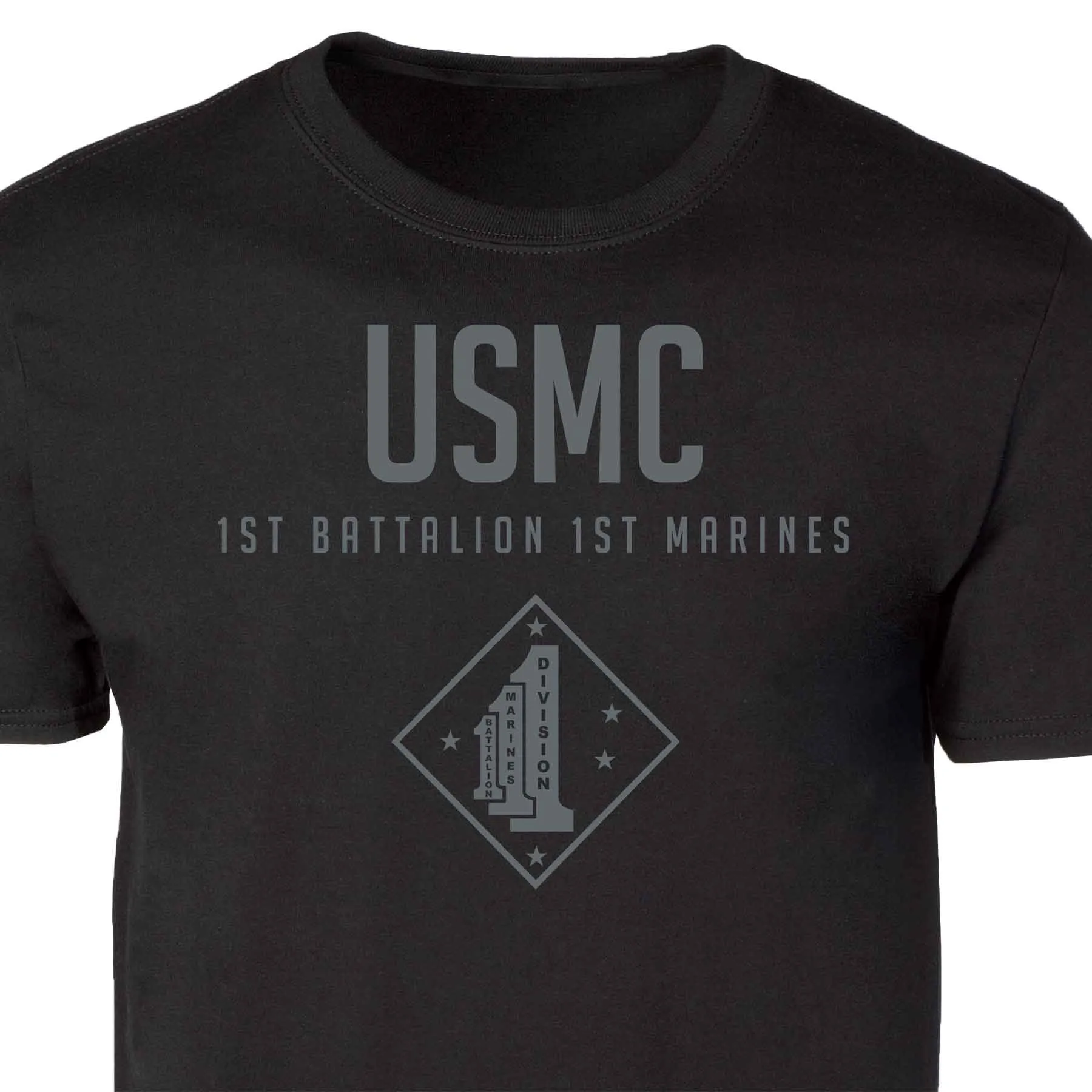 1st Battalion 1st Marines Tonal Patch Graphic T-shirt