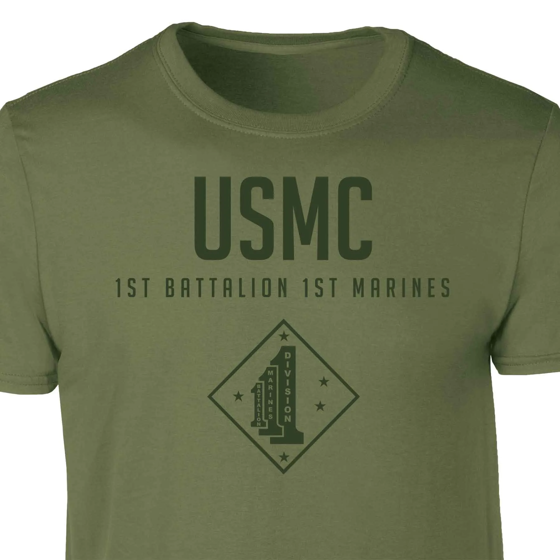 1st Battalion 1st Marines Tonal Patch Graphic T-shirt