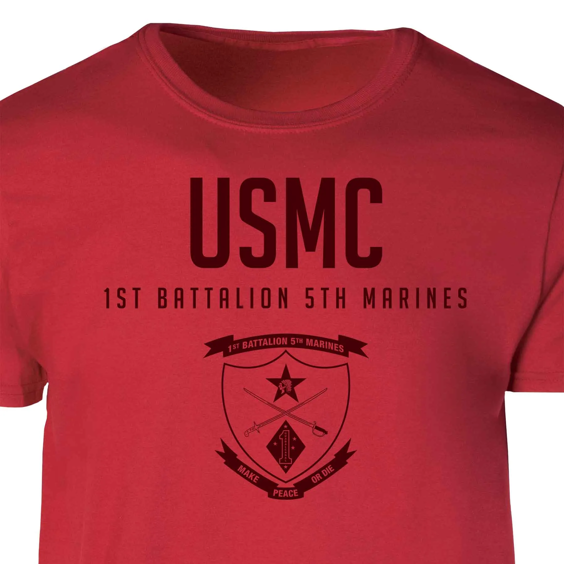 1st Battalion 5th Marines Tonal Patch Graphic T-shirt