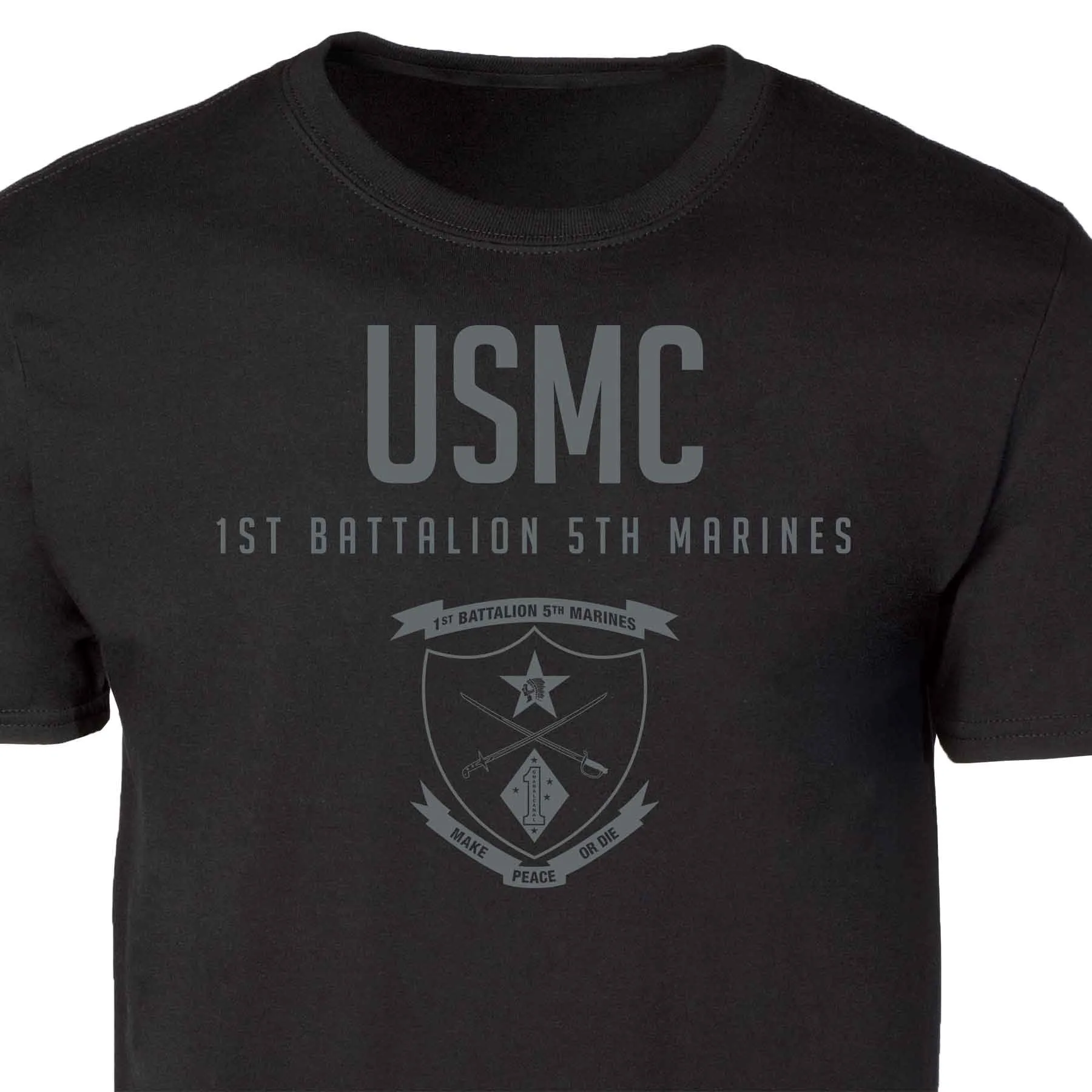 1st Battalion 5th Marines Tonal Patch Graphic T-shirt