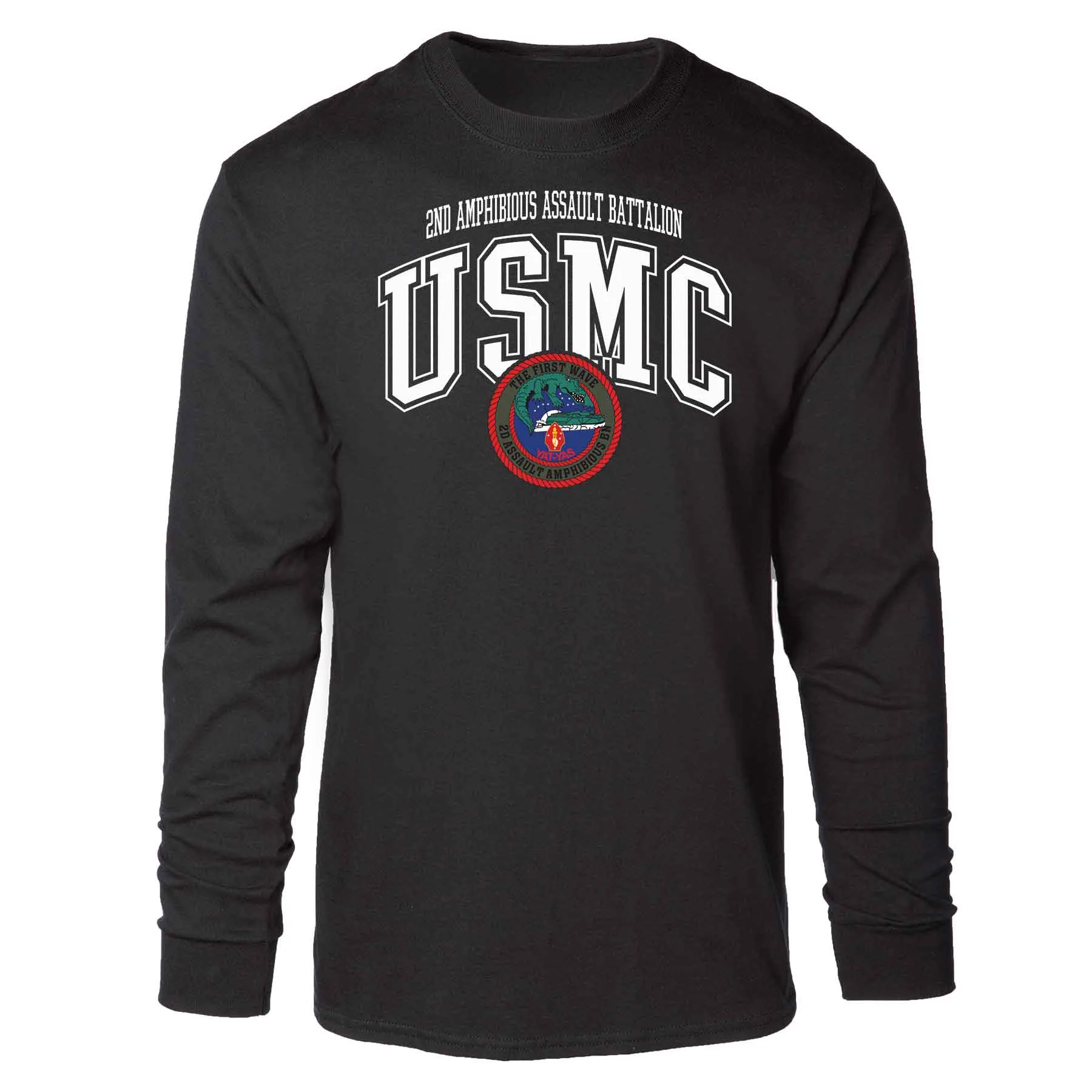 2nd Assualt Amphibious Bn Arched Long Sleeve T-shirt