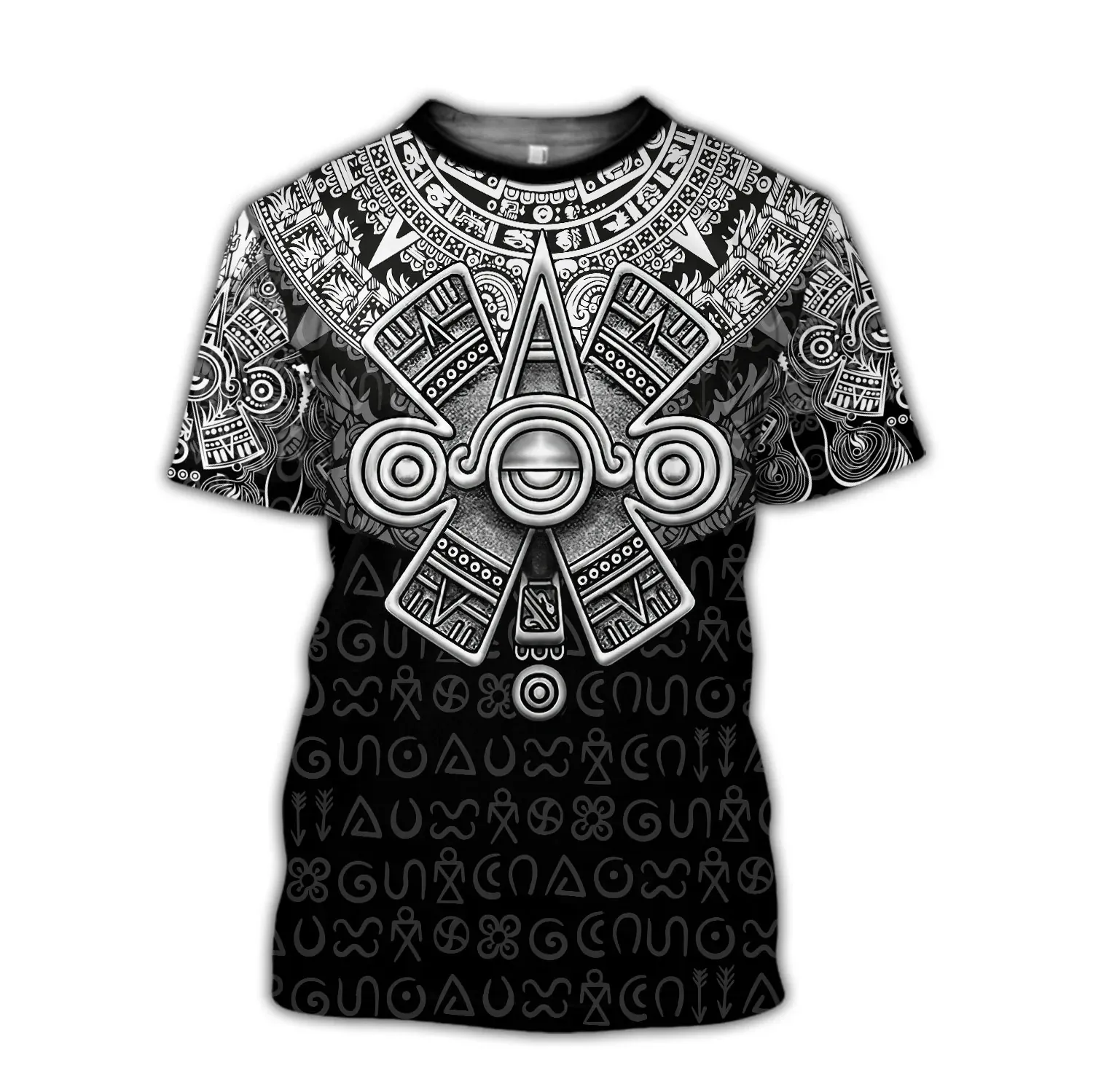 3D All Over Print Aztec Shirt Ancient Aztec Ollin Eye Tee Shirts