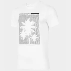 4F Mens Graphics T-shirt - White