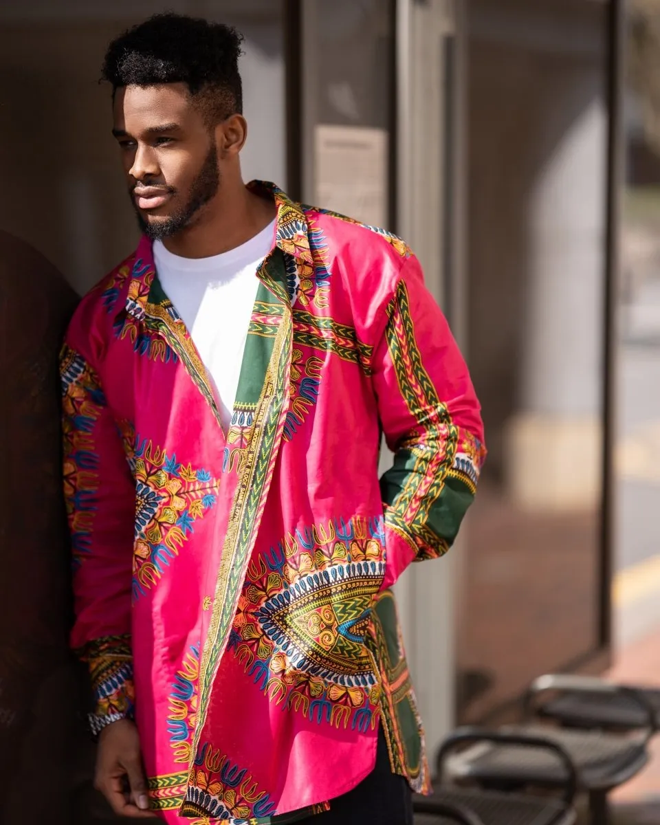 African Shirt In Electric Pink