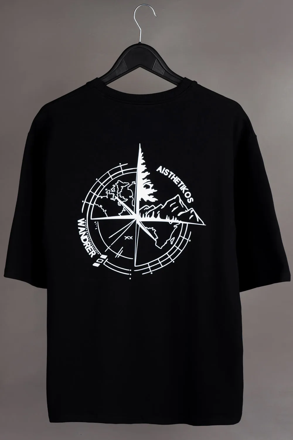 Aisthetikos Wanderer Compass T-shirt (Grey)