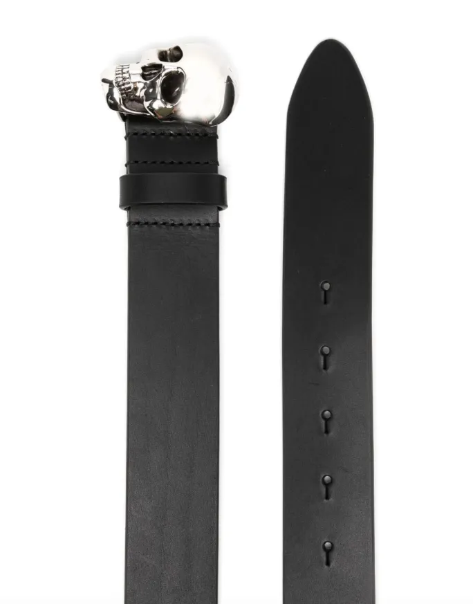 Alexander McQueen skull-motif leather belt