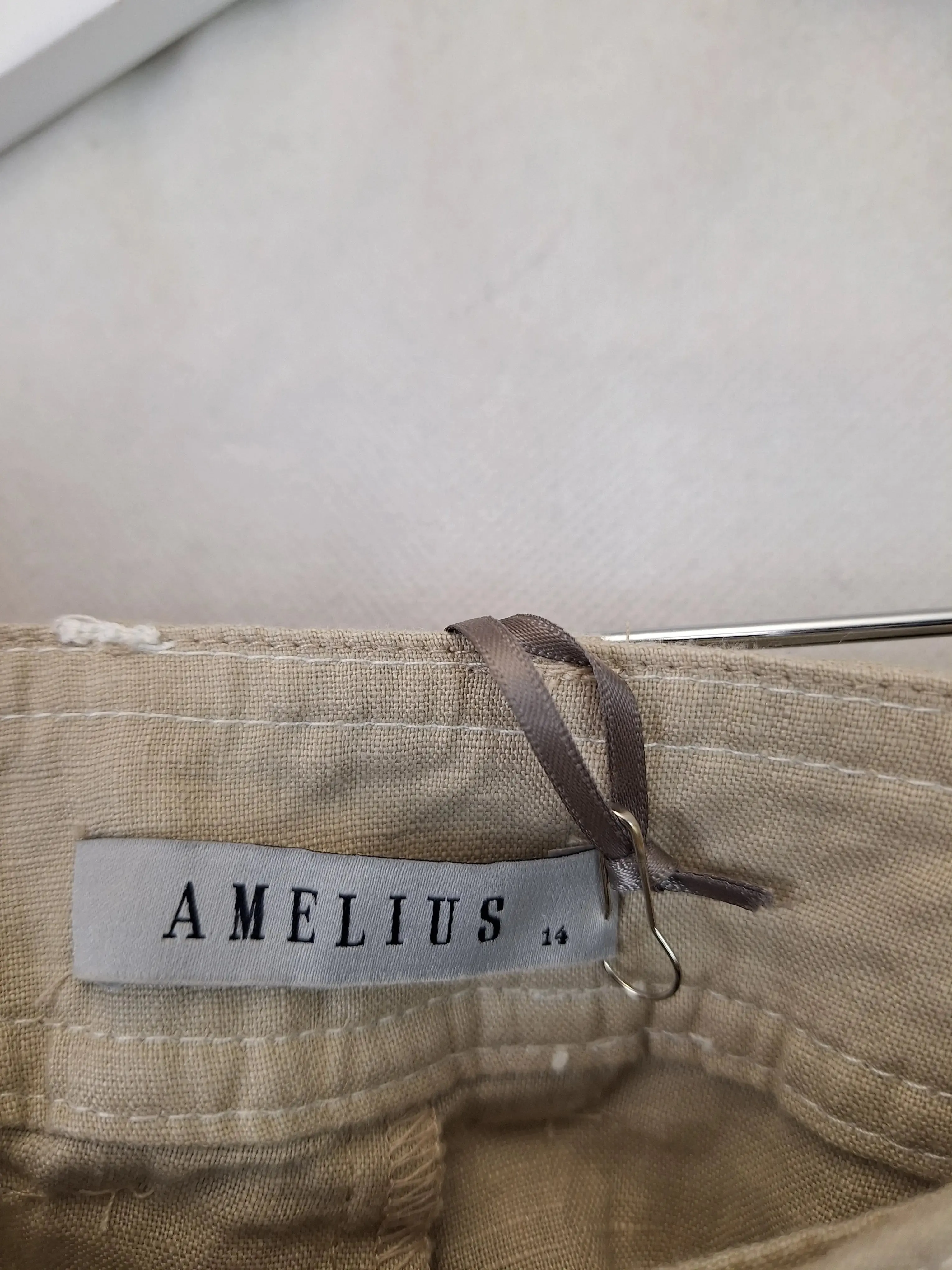 Amelius Stone Tailored Summer Shorts Size 14