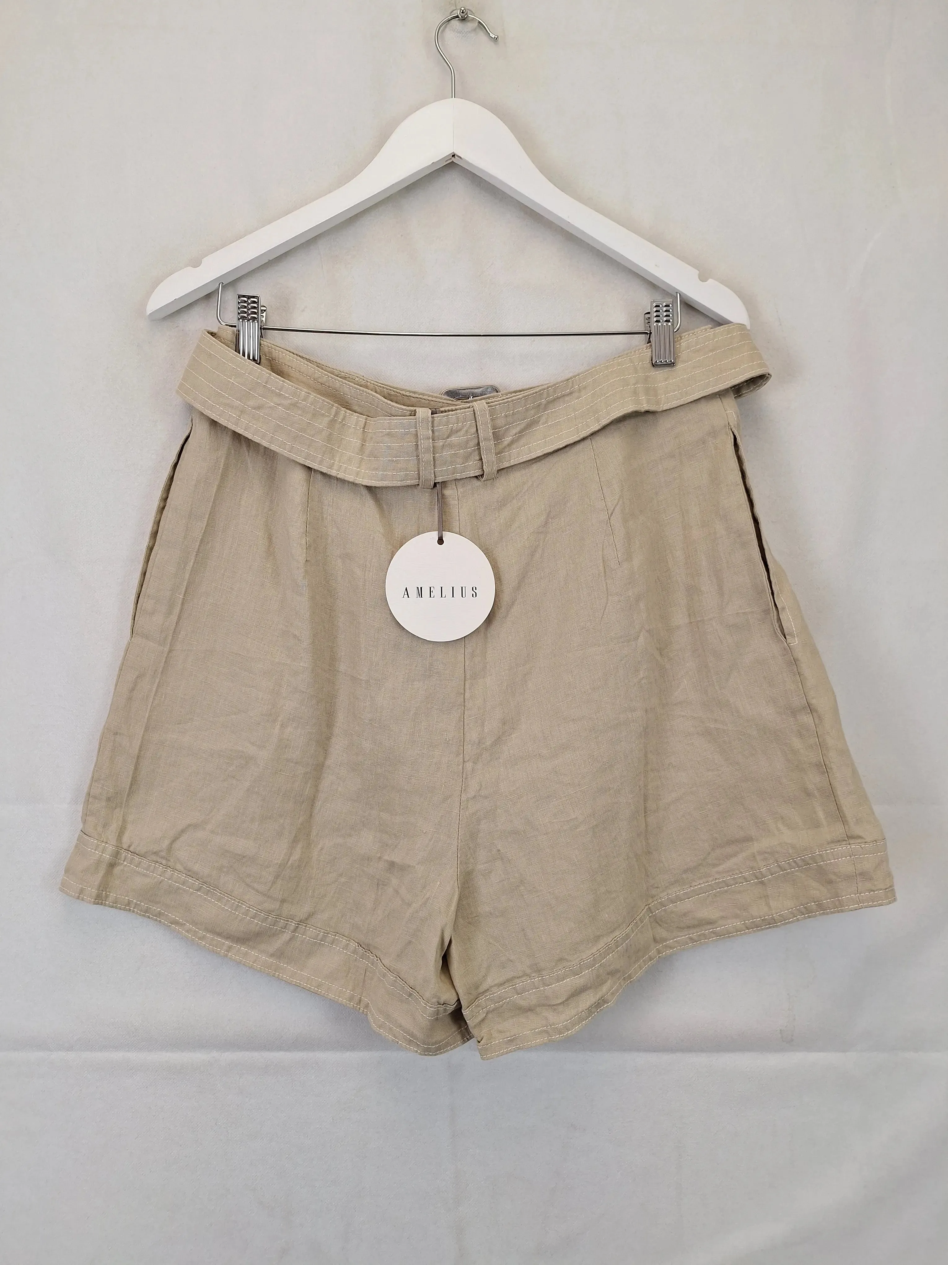 Amelius Stone Tailored Summer Shorts Size 14