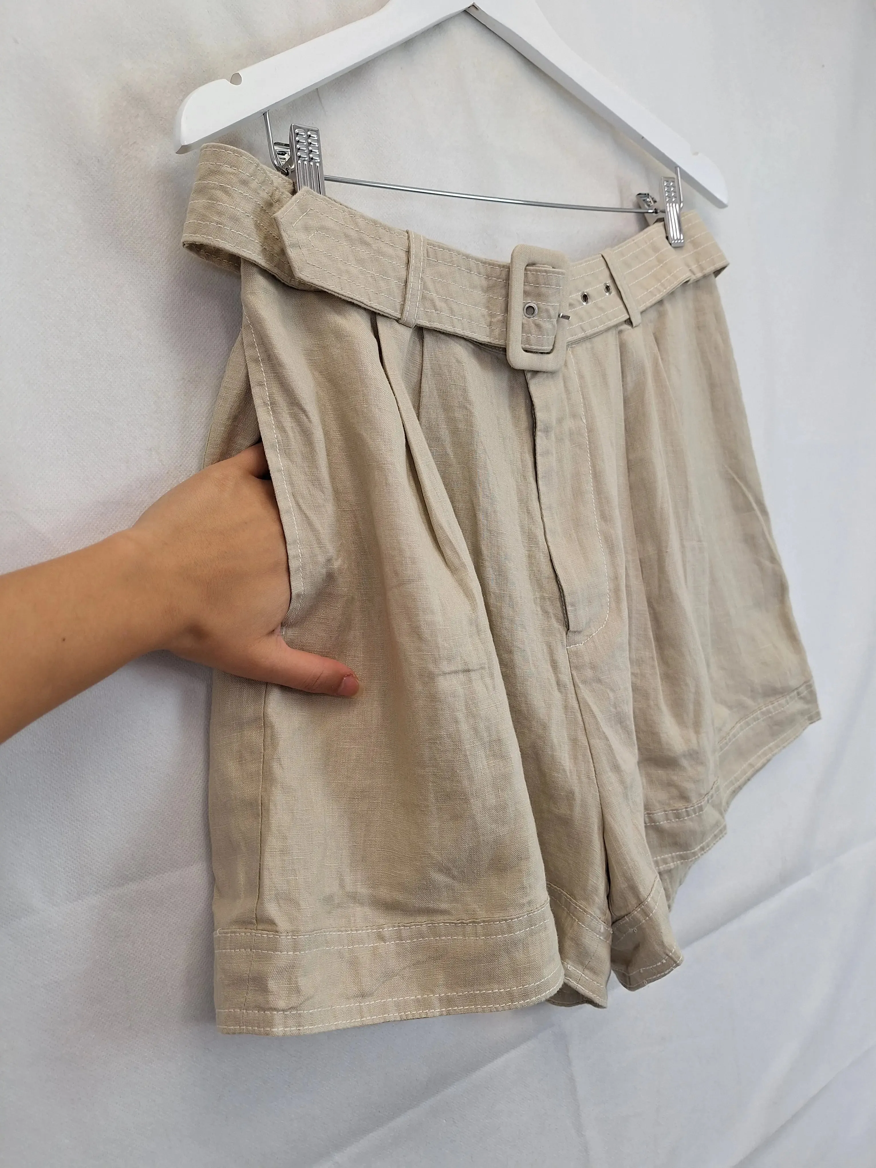 Amelius Stone Tailored Summer Shorts Size 14