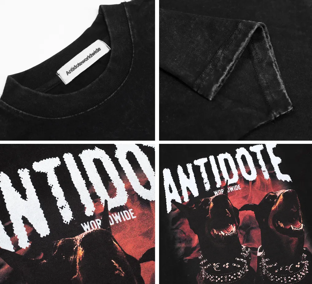 ANTIDOTE Doberman Dog Print Tee