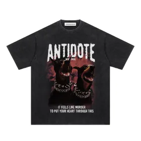 ANTIDOTE Doberman Dog Print Tee