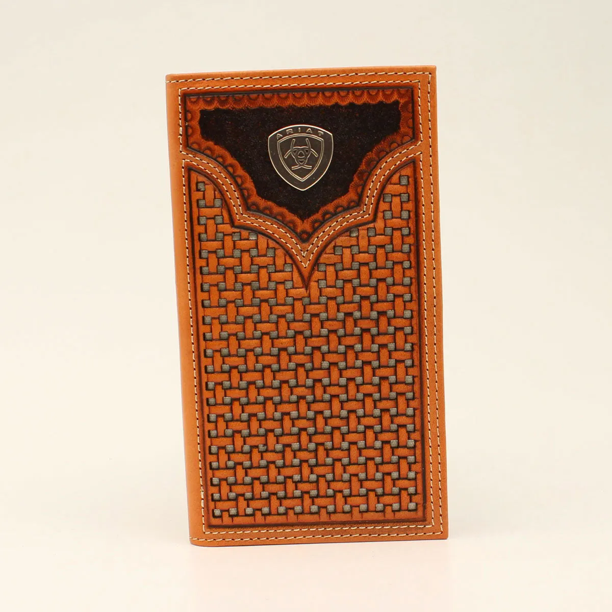 Ariat Basketweave Shield Rodeo Wallet