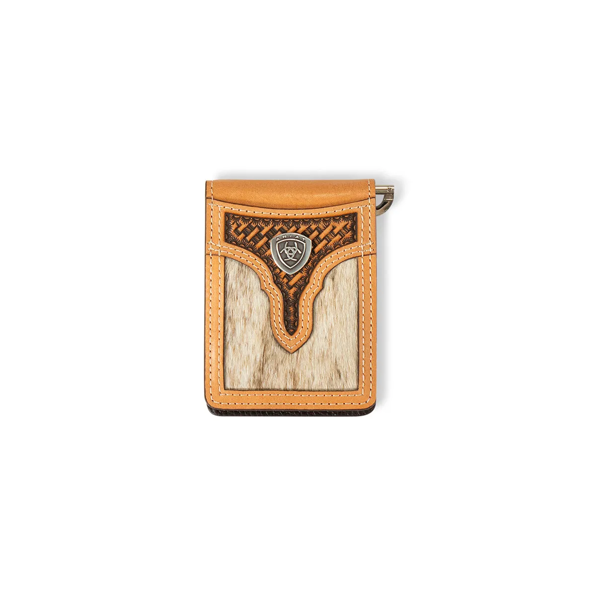 Ariat Calf Hair Underlaid Money Clip Wallet