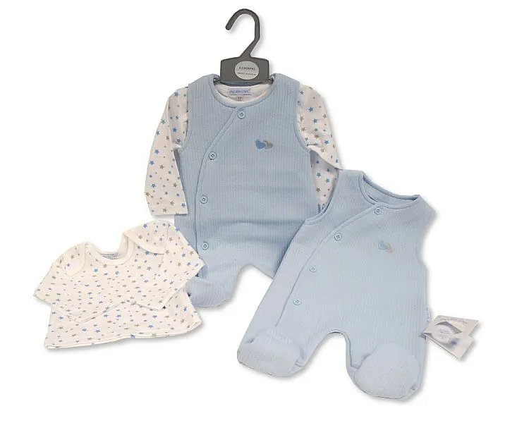 Baby Boys 2 pcs Long Romper Set - Sweet Heart (NB-6 Months) (PK6) Bis-2020-2513