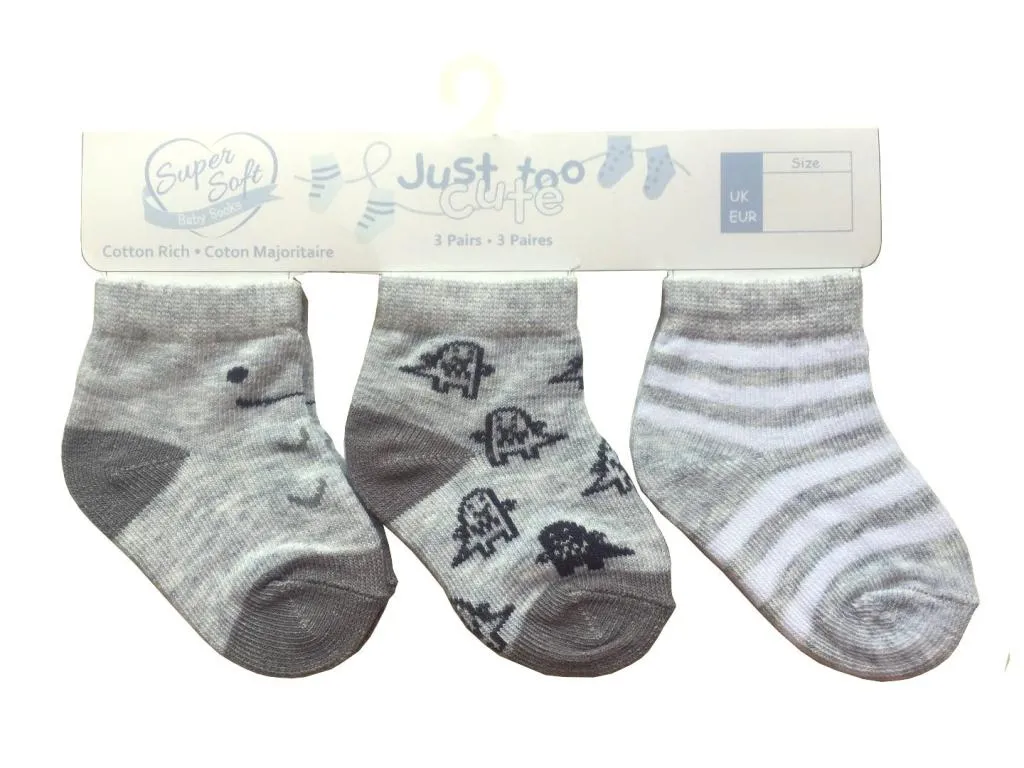 Baby Boys Socks - Dino (0-12m) 24JTC8959