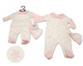 Baby Girls All-In-One with Hat - Little Petal (NB-6M) Bis-2100-2286