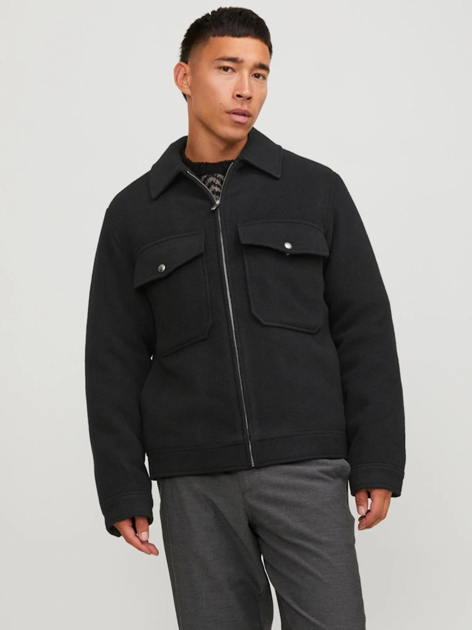 Baxter Wool Jacket - Sort