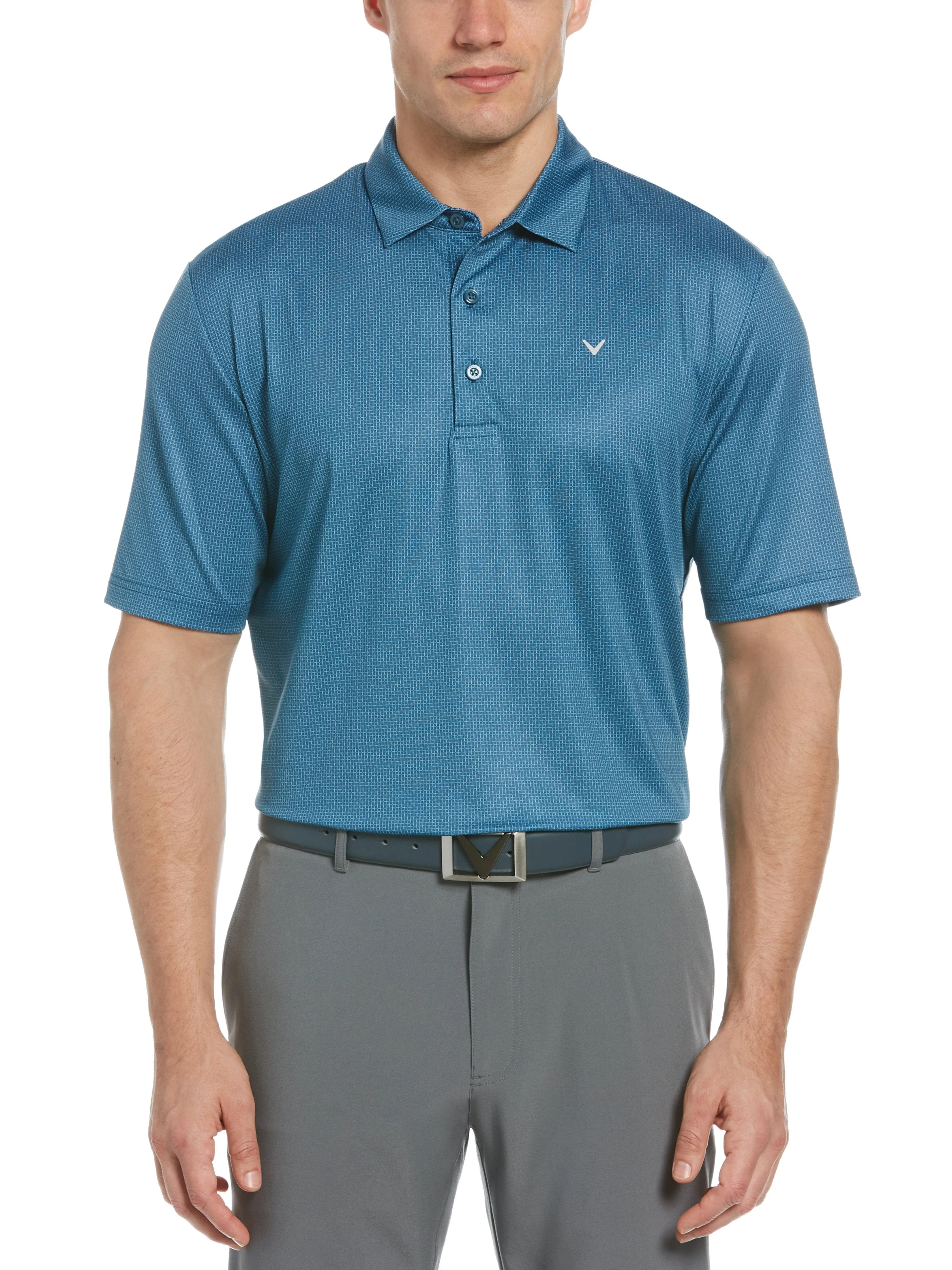 Big & Tall Allover Grid Polo