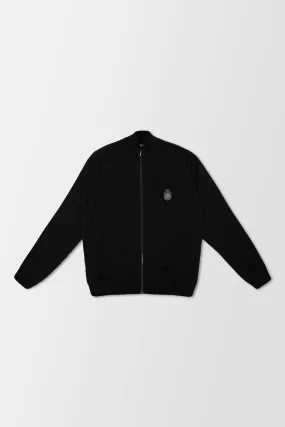 Billionaire Black Full Zip Crest Pullover