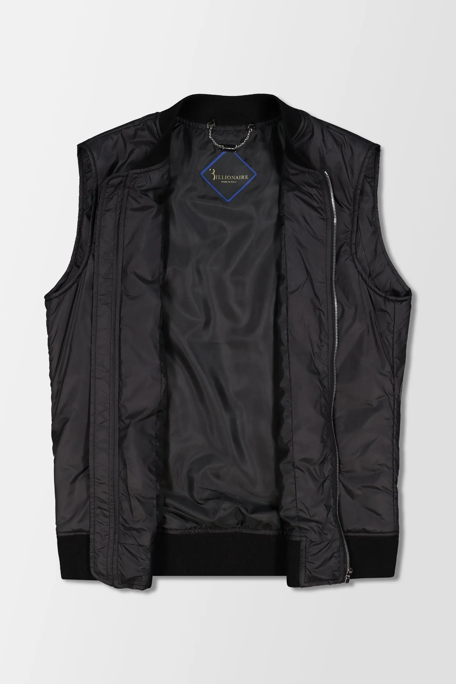 Billionaire Black/Nickel Statement Short Vest