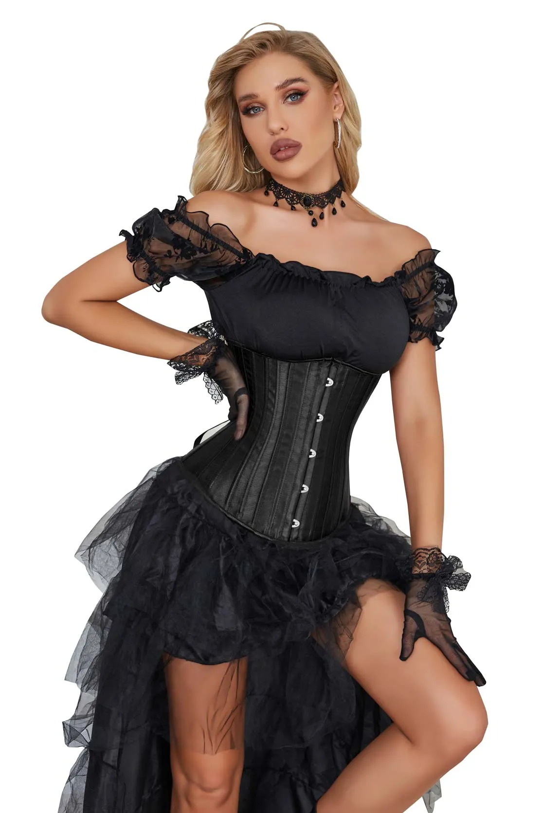 Black Corset For Men, Women, and Crossdressers