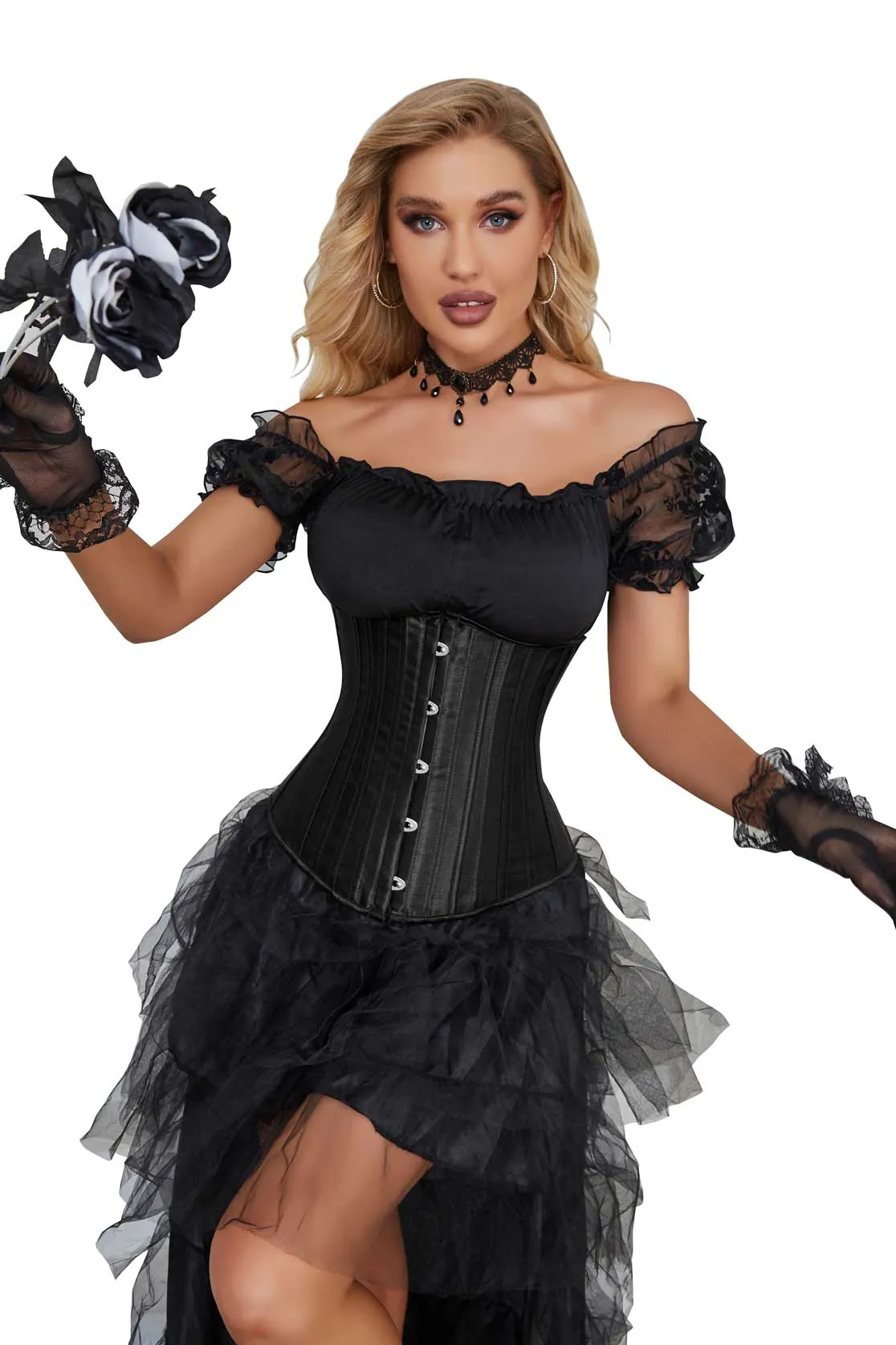 Black Corset For Men, Women, and Crossdressers