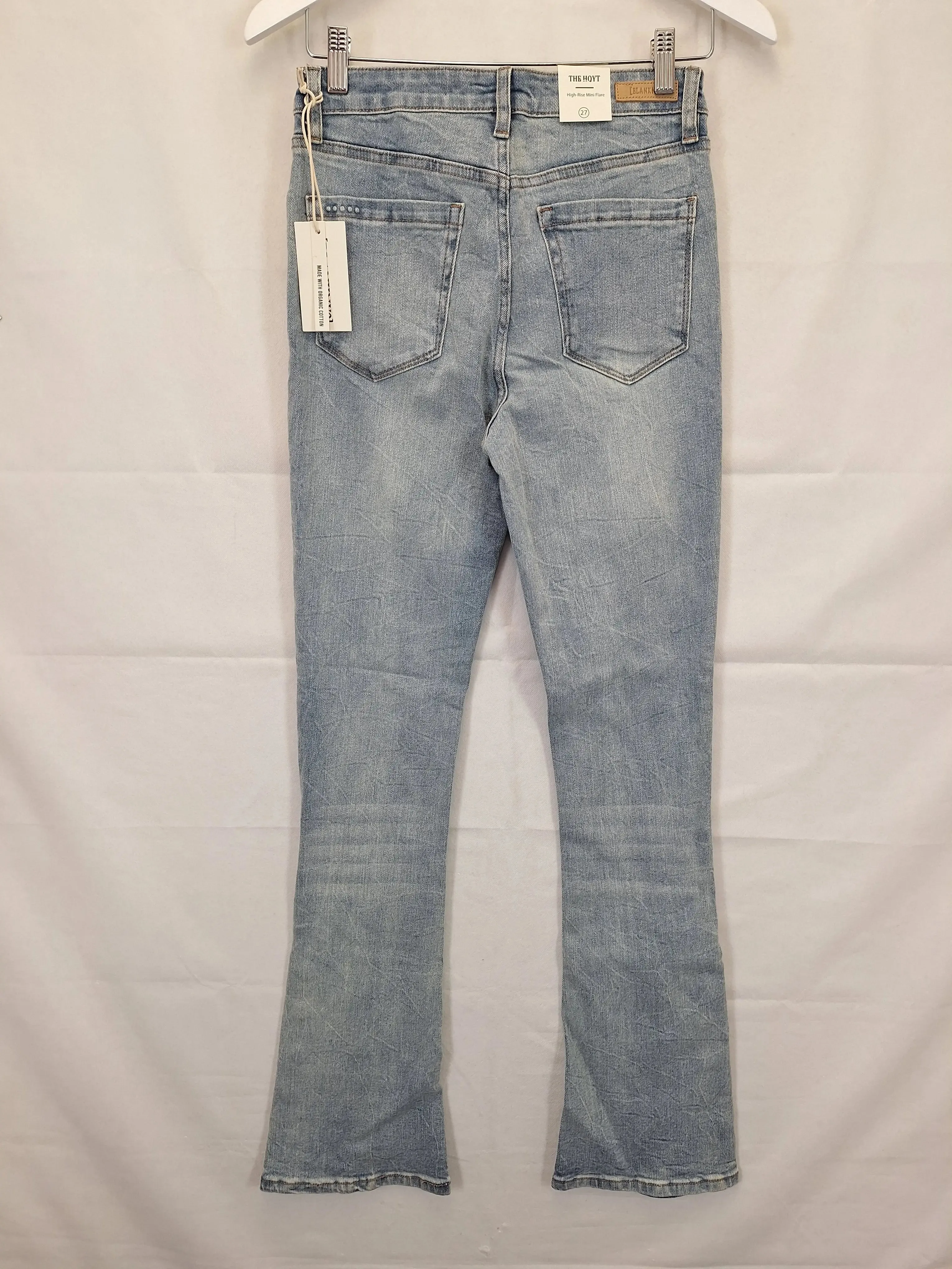 BlankNYC The Hoyt High Rise Flare Denim Jeans Size 8