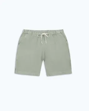 Bo Linen Drawstring Shorts - Moss