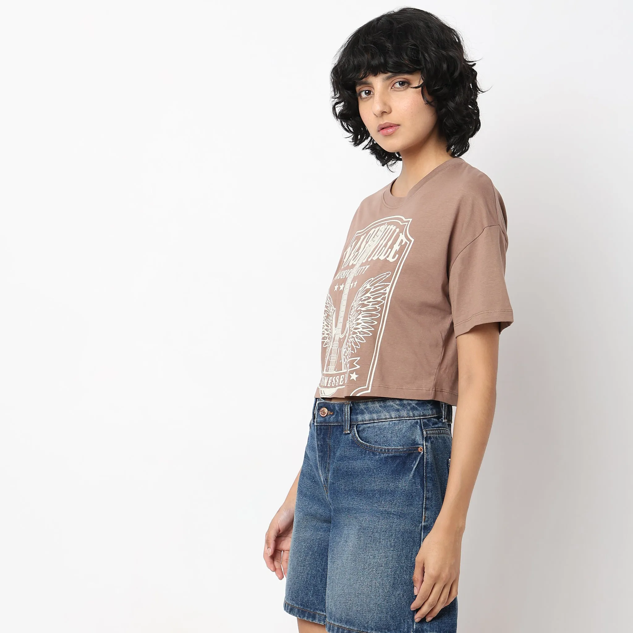 Boxy Fit Printed T-Shirt