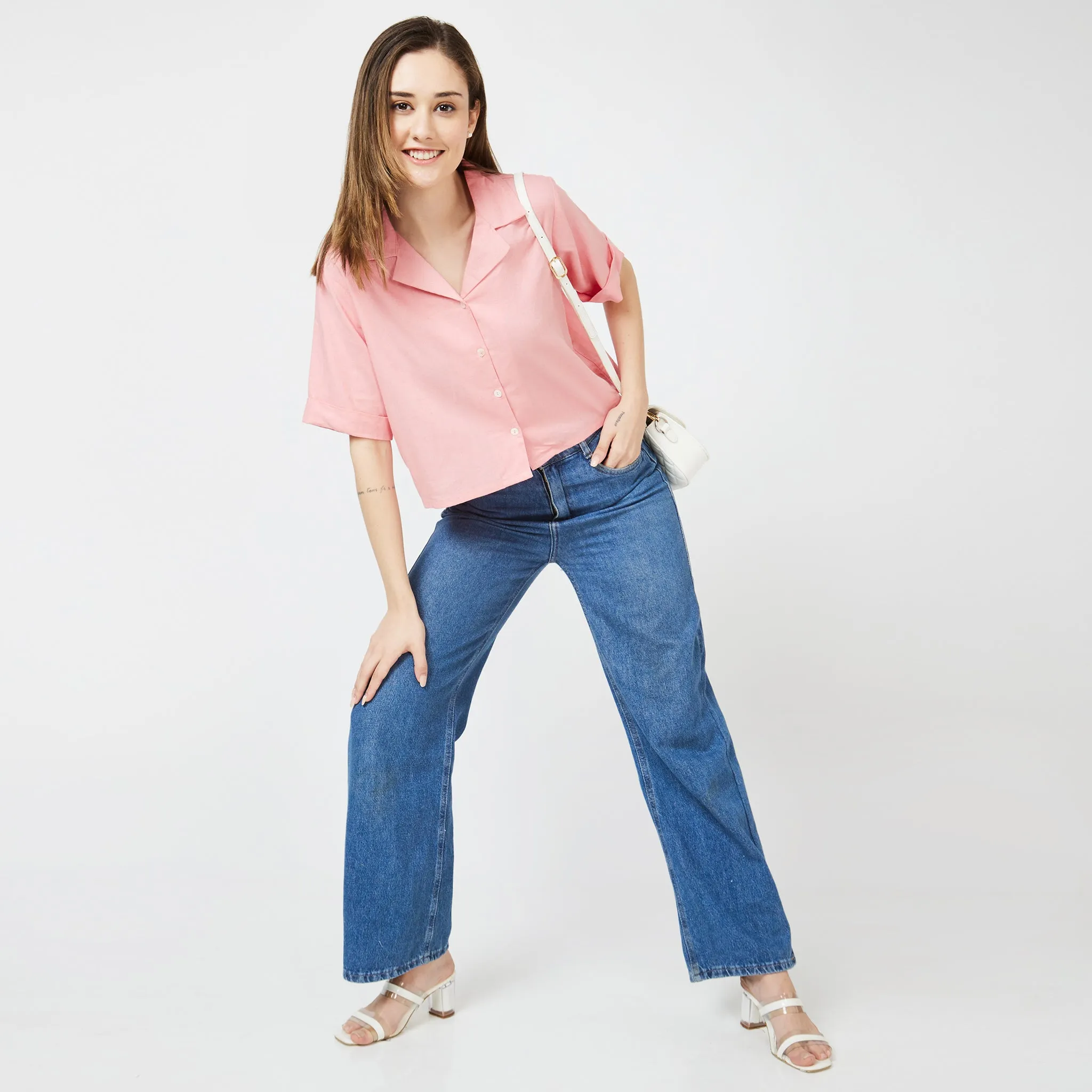 Boxy Fit Solid Shirt