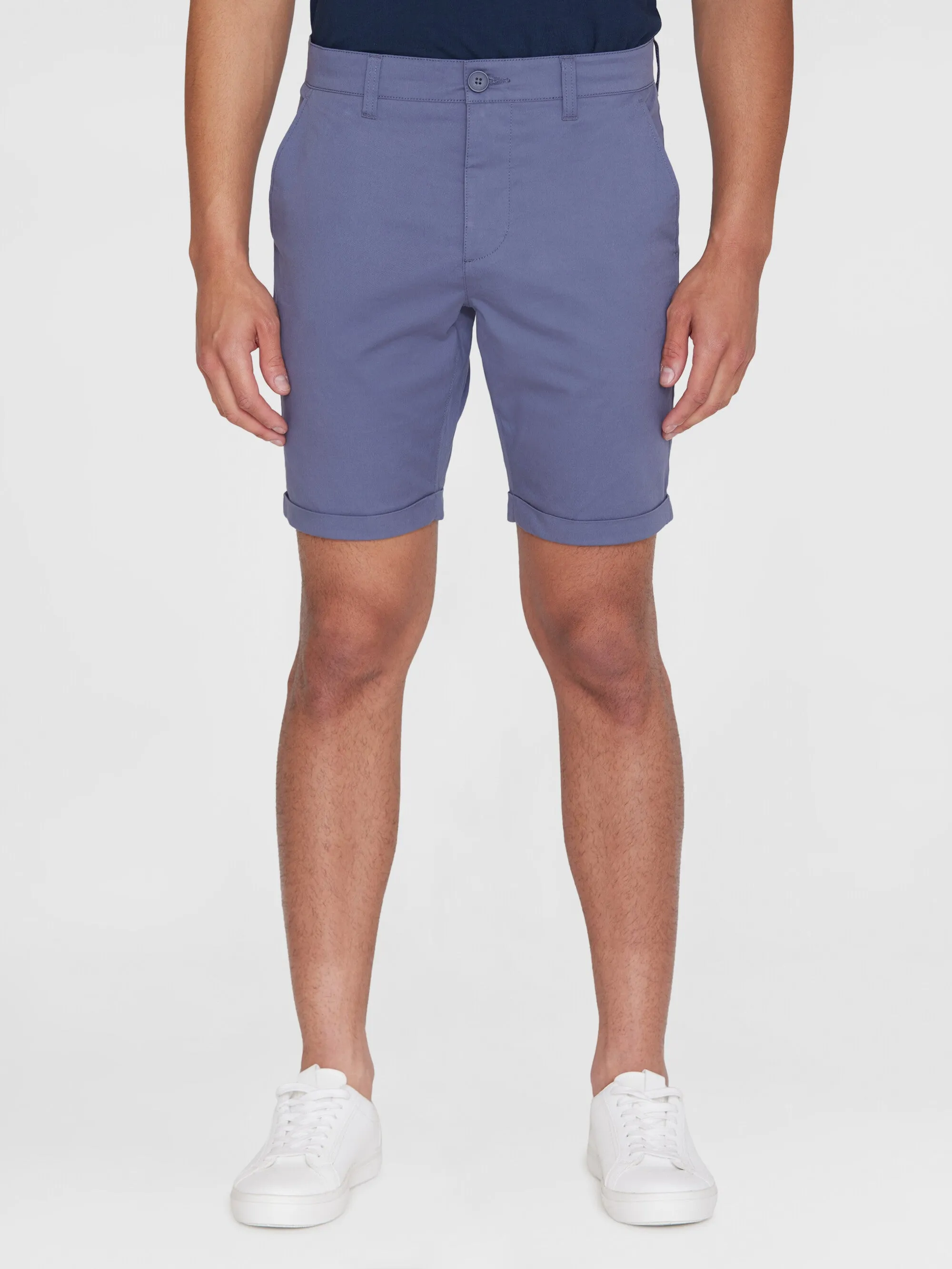 CHUCK regular chino poplin shorts - Vintage Indigo