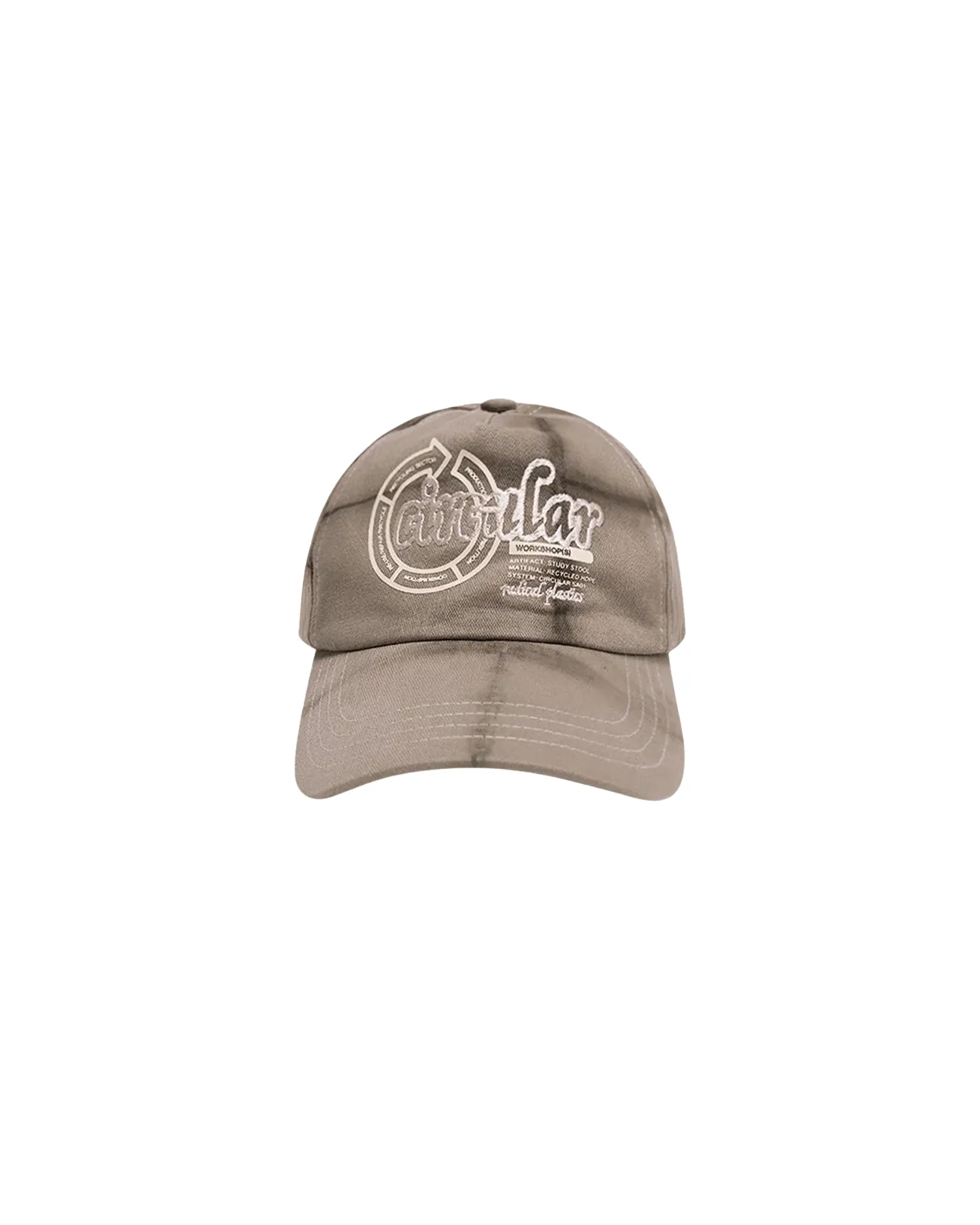 Circular Design Cap-Tie Dye Grey