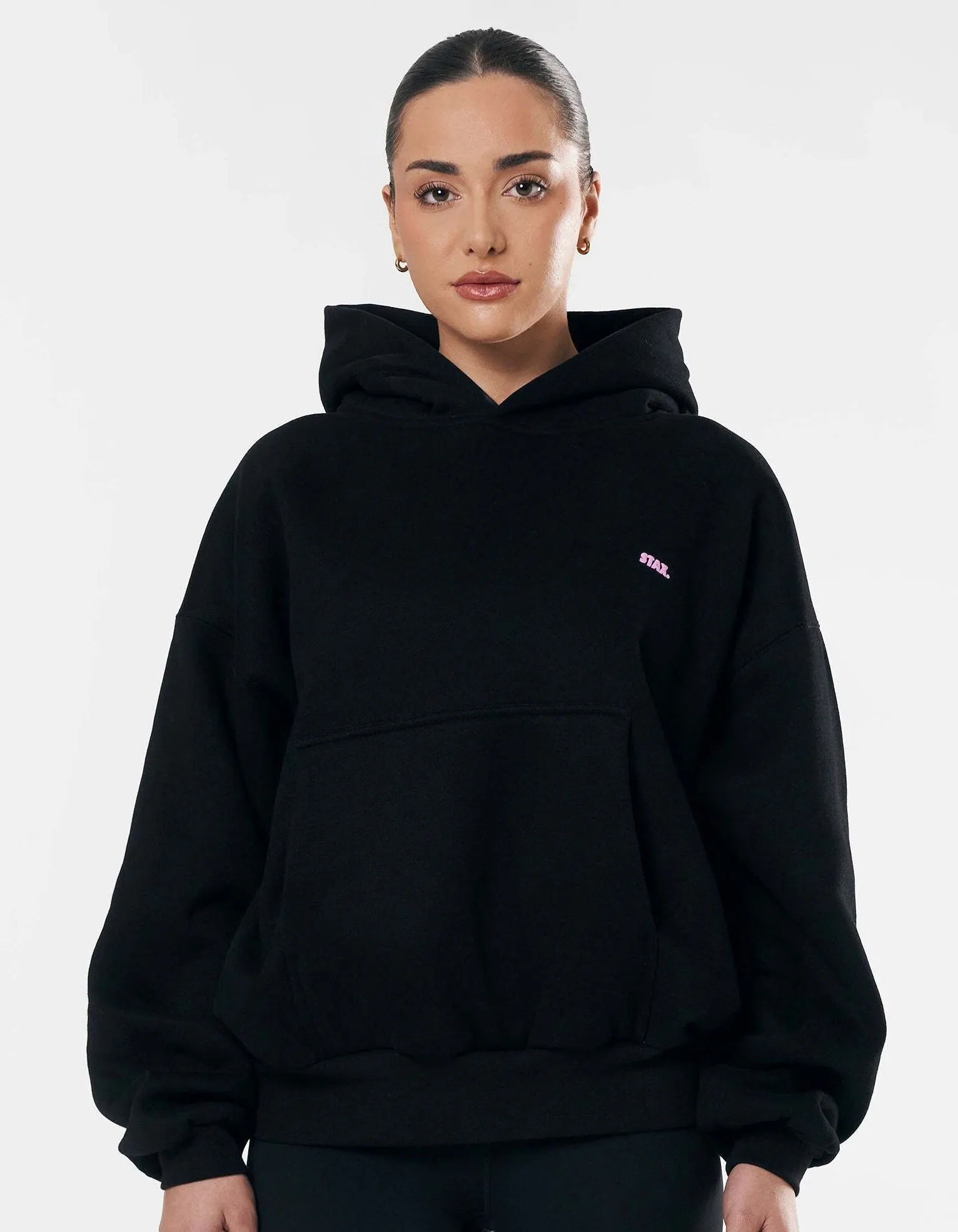 Classic Hoodie - Black/Pink