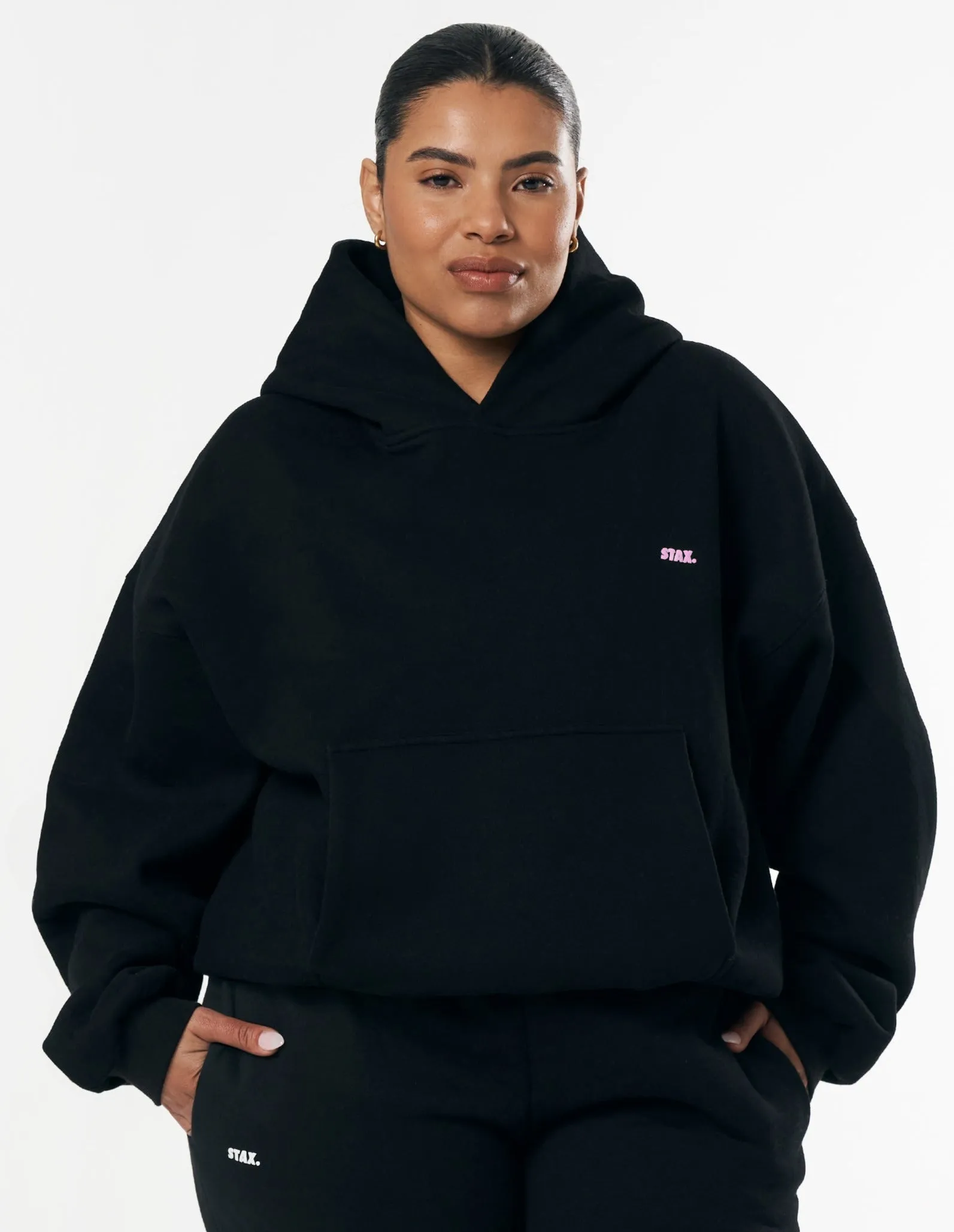 Classic Hoodie - Black/Pink