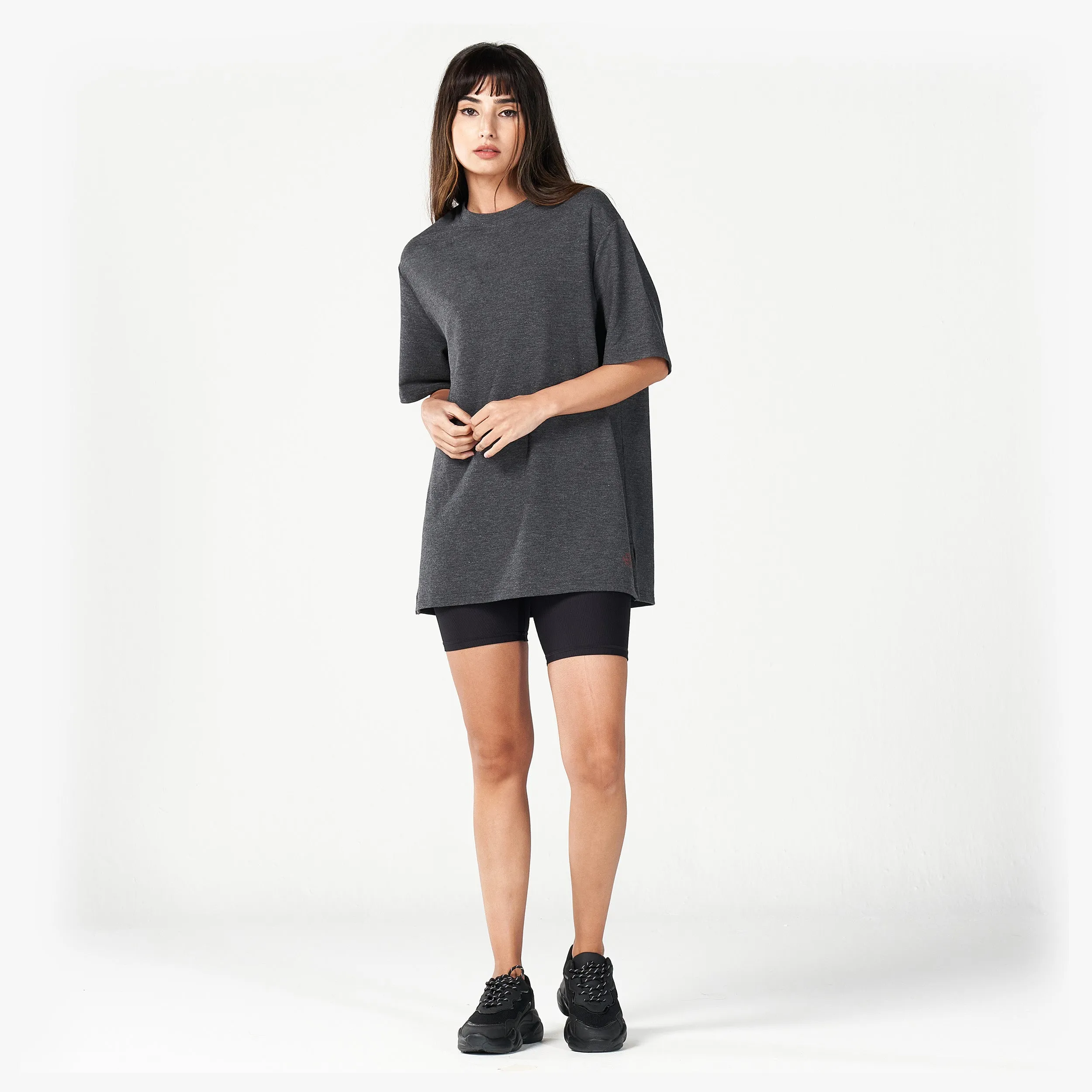 Code Oversized Live in Tee - Black Marl