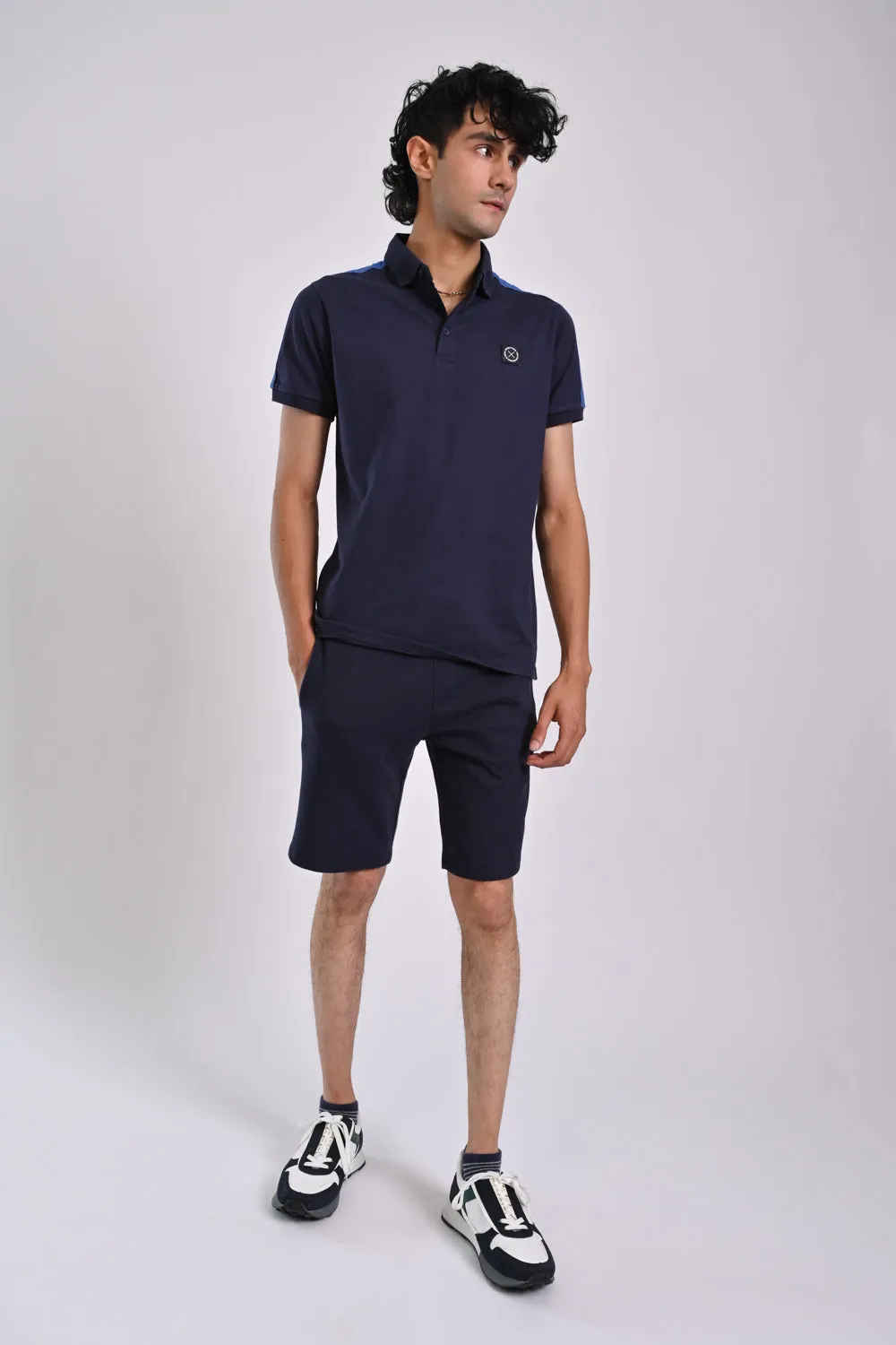 CONTRAST SLEEVE PANEL POLO