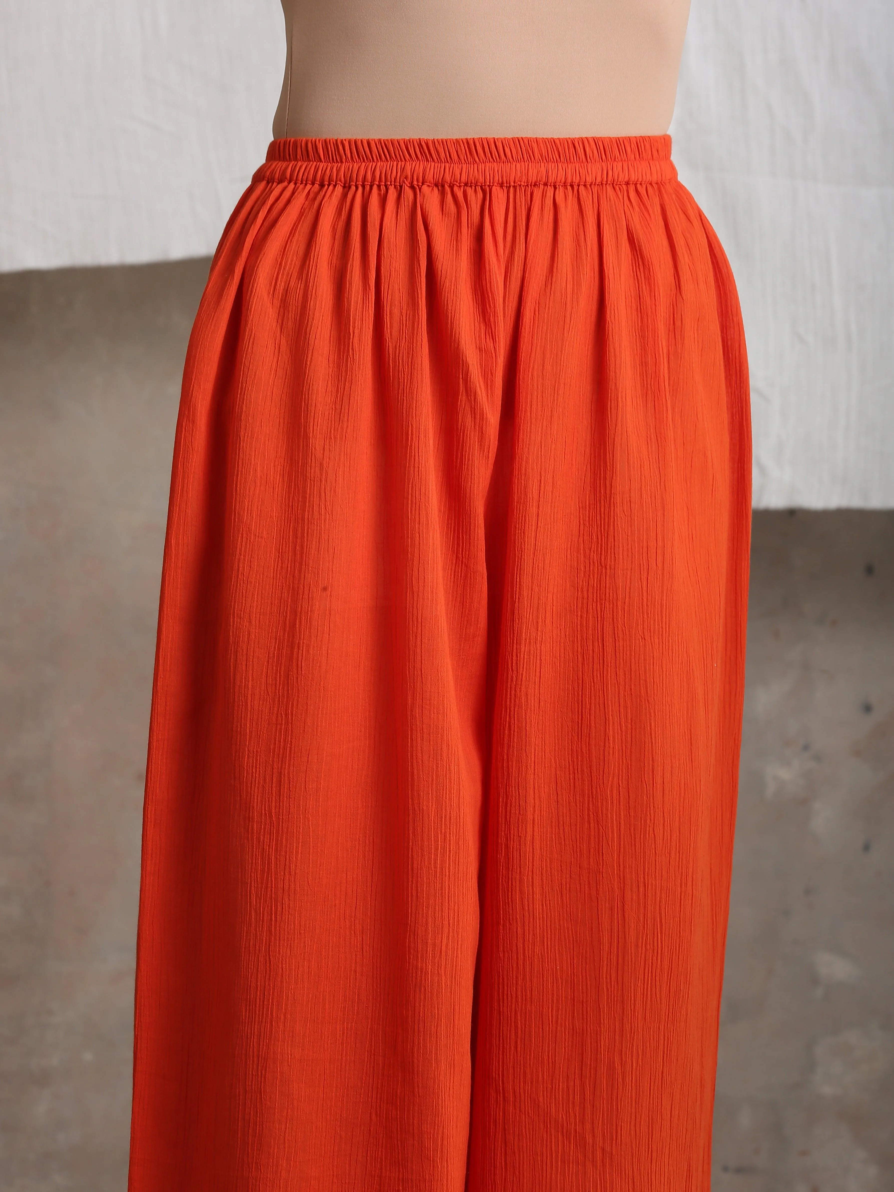 Crinkle Orange Palazzo