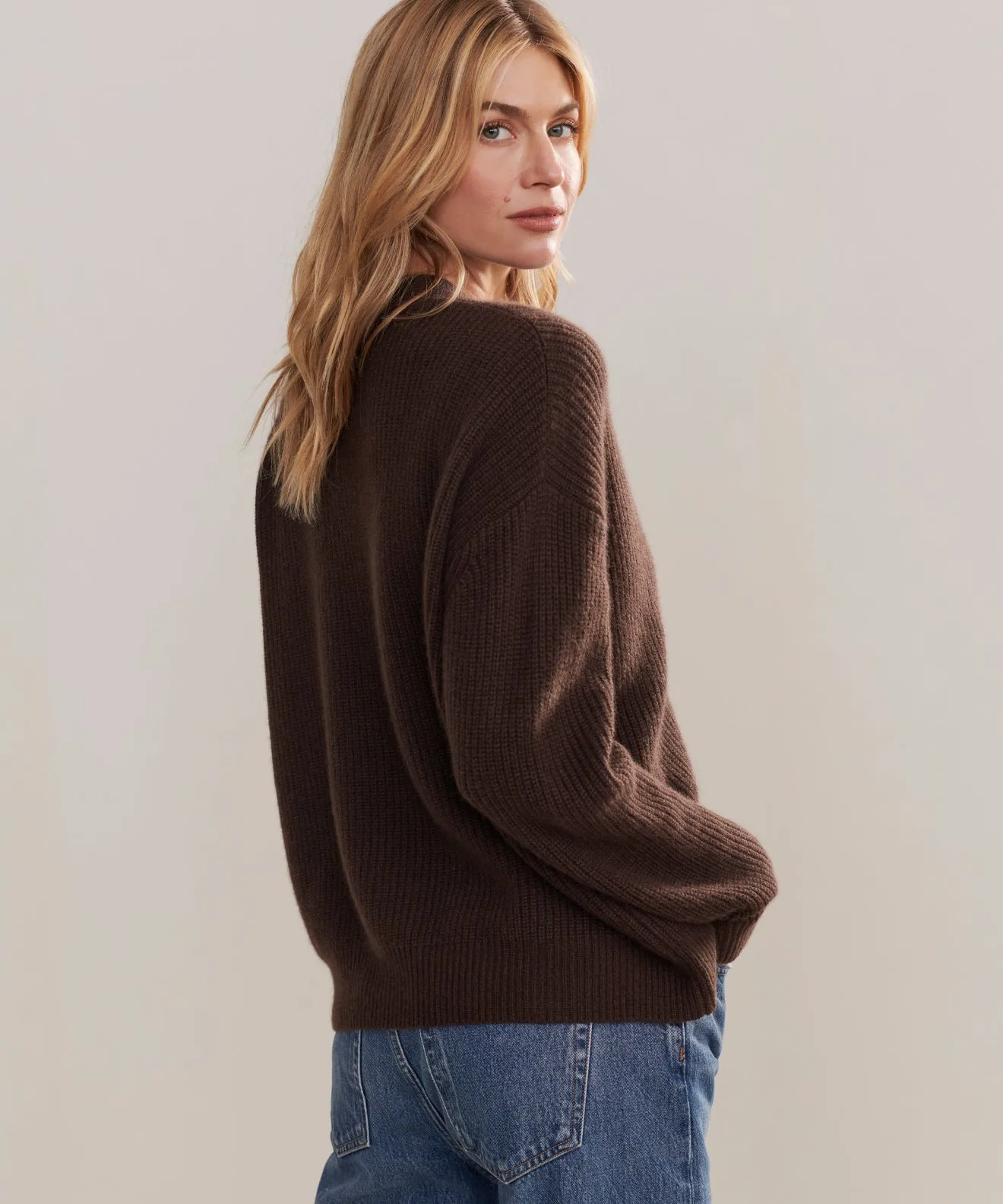 Cropped Cashmere Cocoon Cardigan