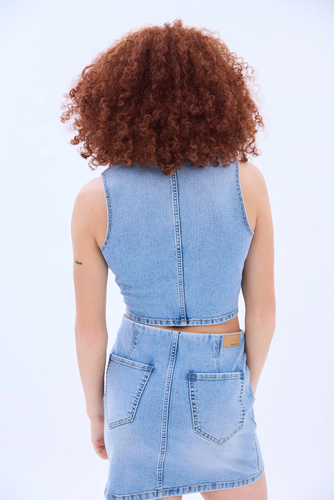 Denim Button-Up Vest