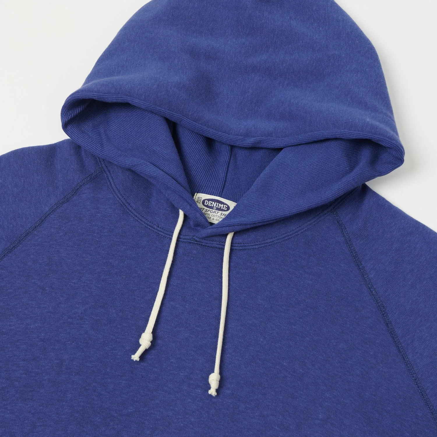 Denime Lot. 262 4-Needle Hooded Sweatshirt - Blue