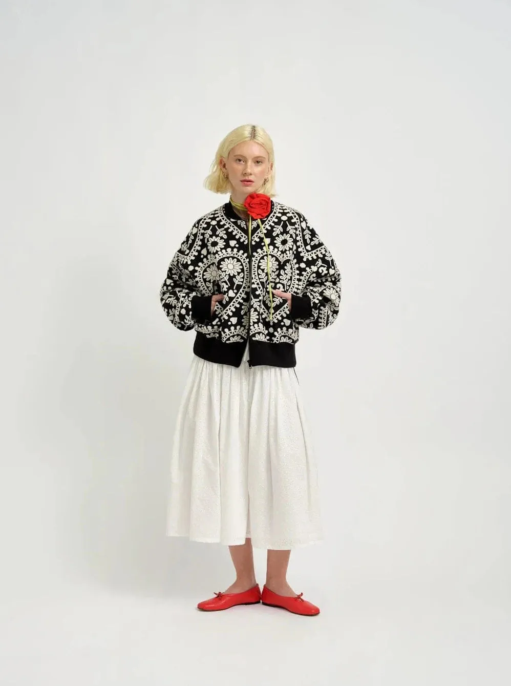 ELIZA FAULKNER - Frida jacket black & white jacquard