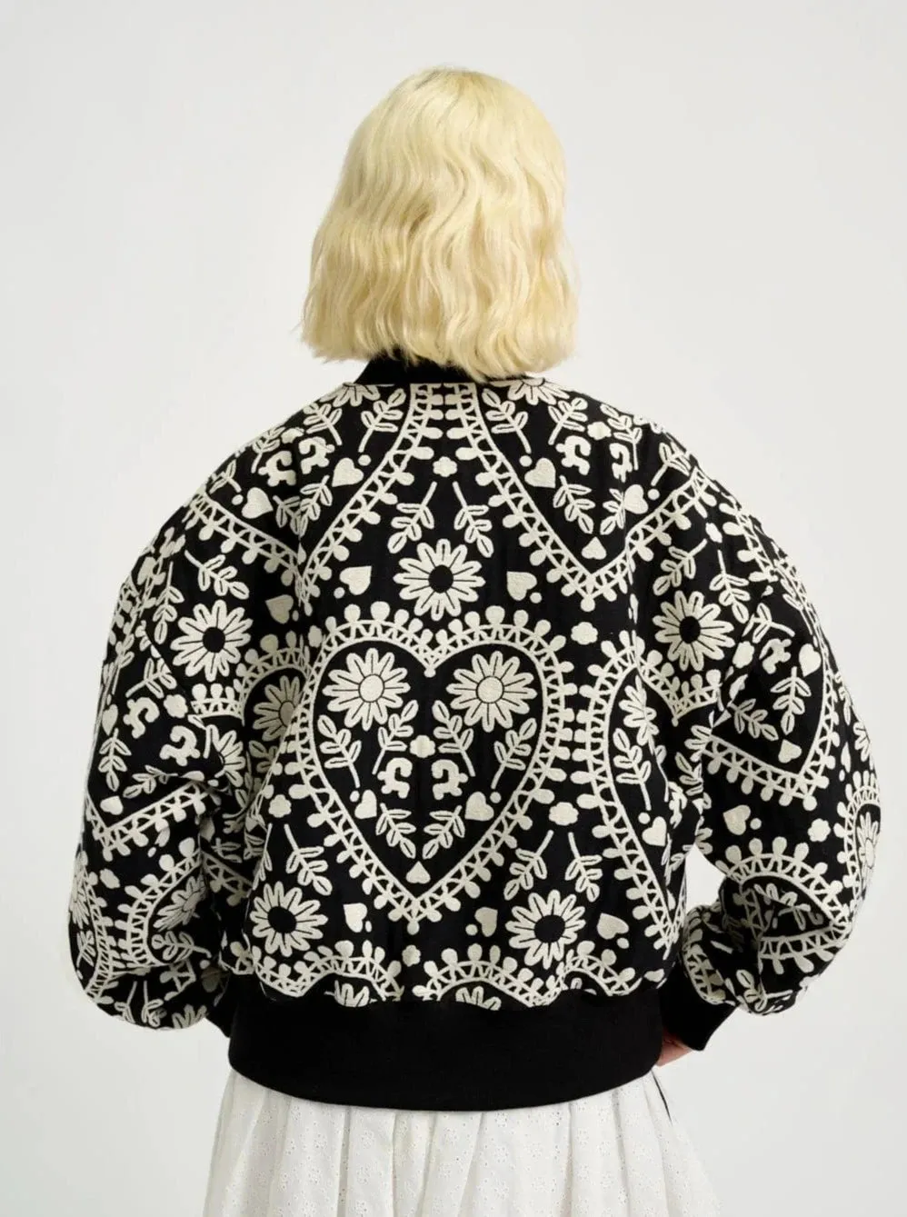 ELIZA FAULKNER - Frida jacket black & white jacquard