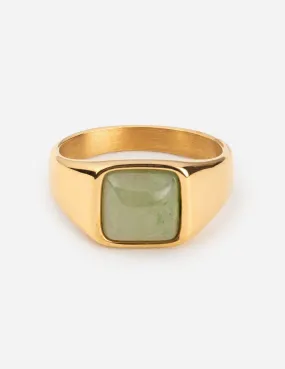 Emerald Green Signet Ring