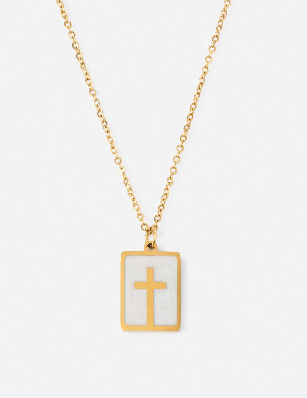 Enamel Cross Necklace