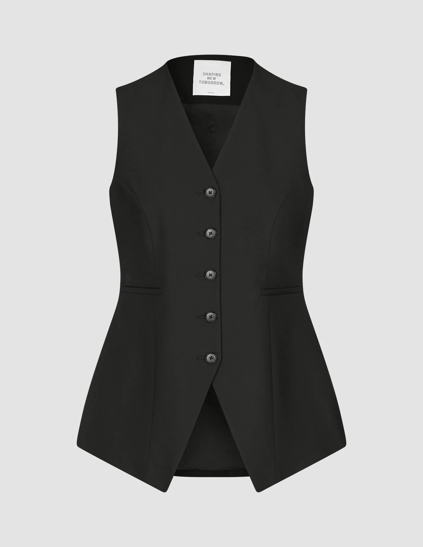 Essential Vest Long Black