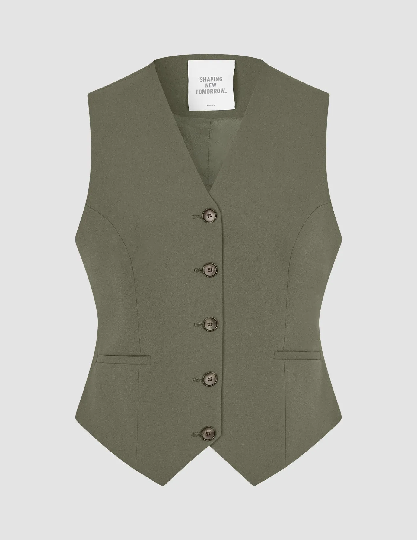 Essential Vest Short Dark Olive