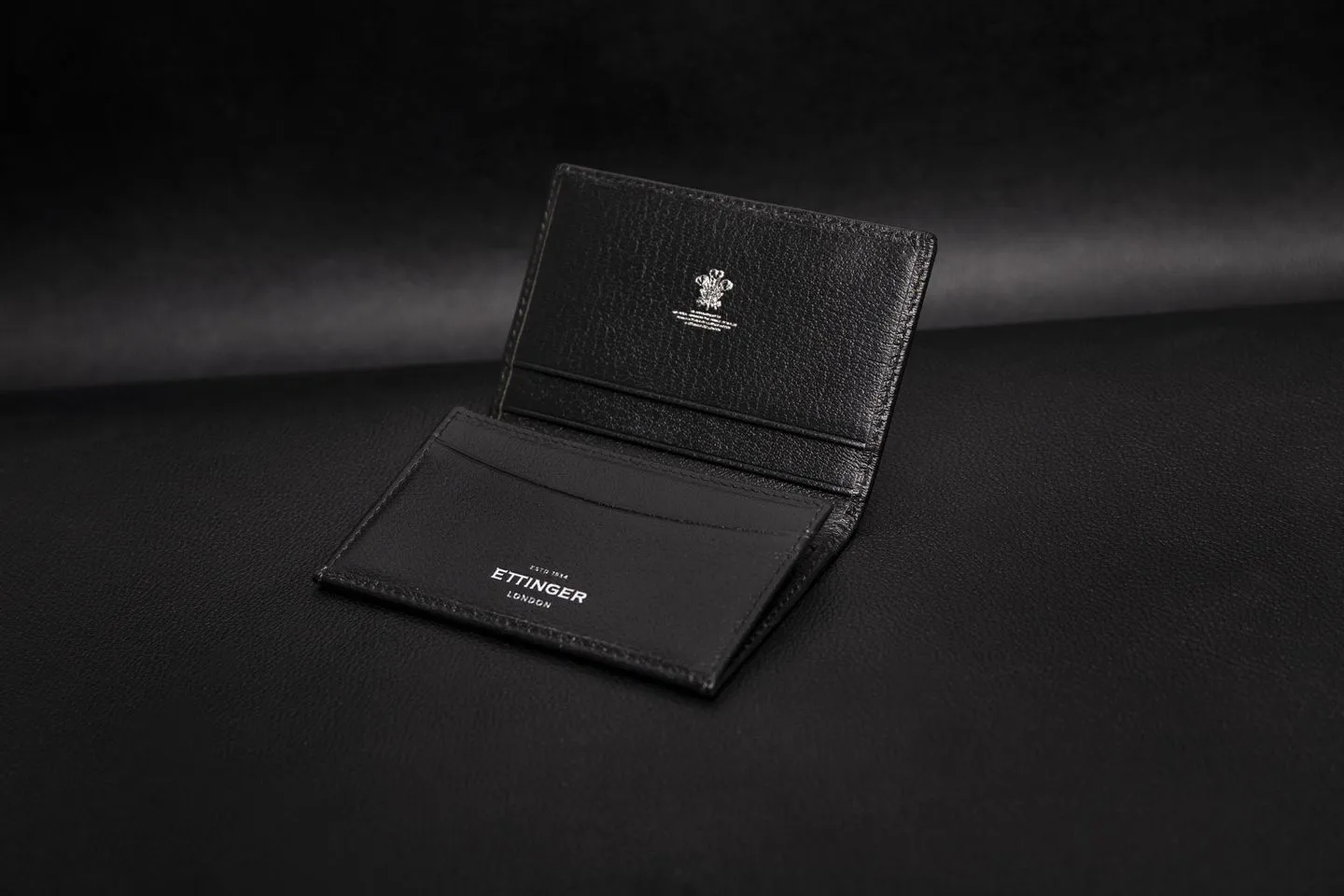 Ettinger Black Capra Leather Visiting Card Case