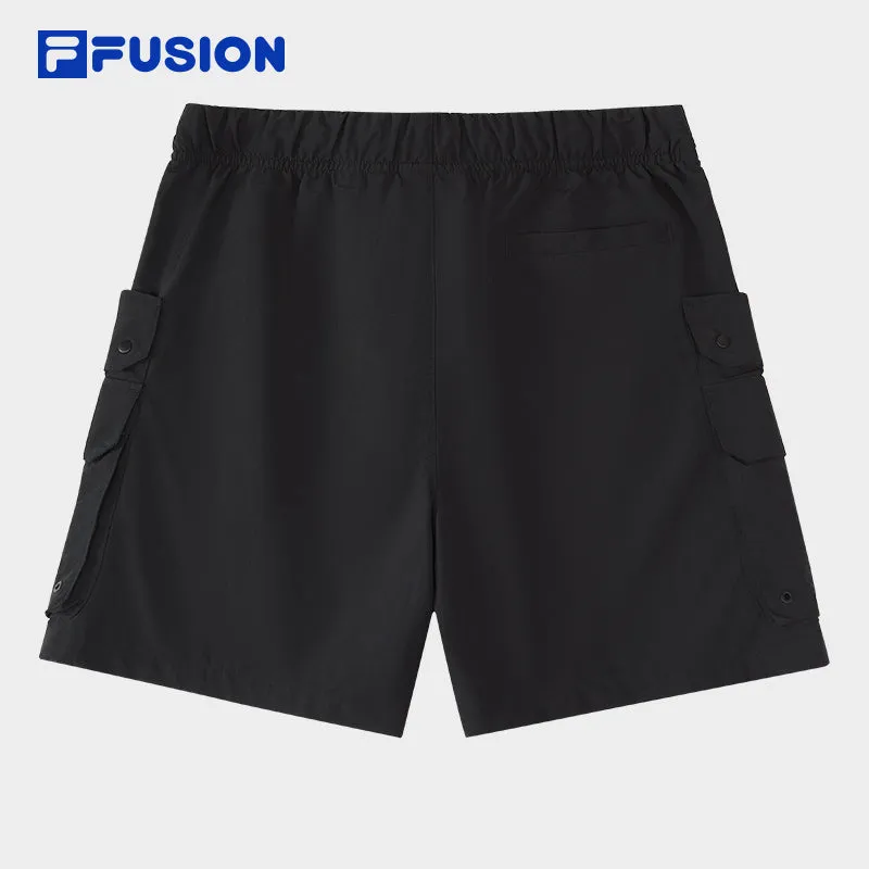 FILA FUSION INLINE URBAN TECH Women Woven Shorts (Black)